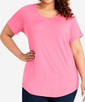 Basic Crew Neck Pink Tee
