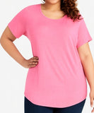 Basic Crew Neck Pink Tee